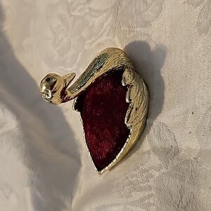 VINTAGE METAL SWAN PIN CUSHION